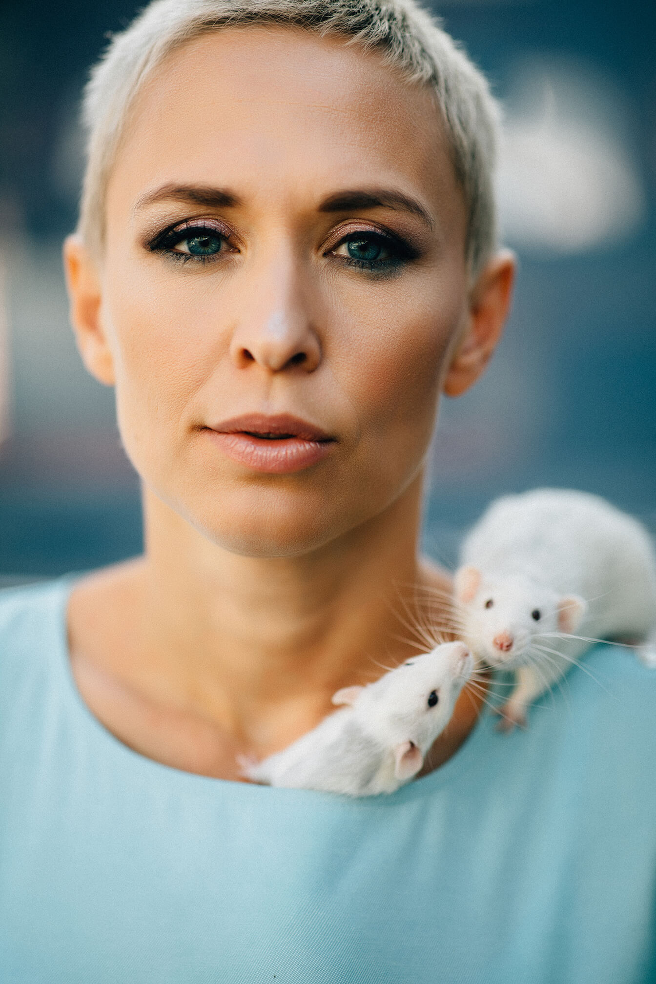 Фотосессия в студии с крысами