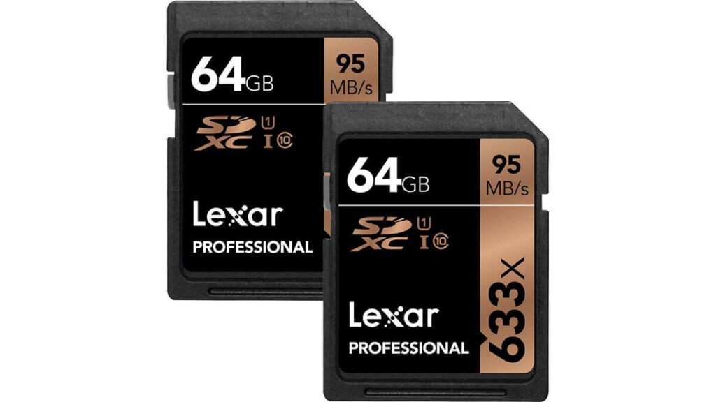 Карта памяти Lexar Professional SDXC 64GB, скорость 95MB/s, UHS-I 633x