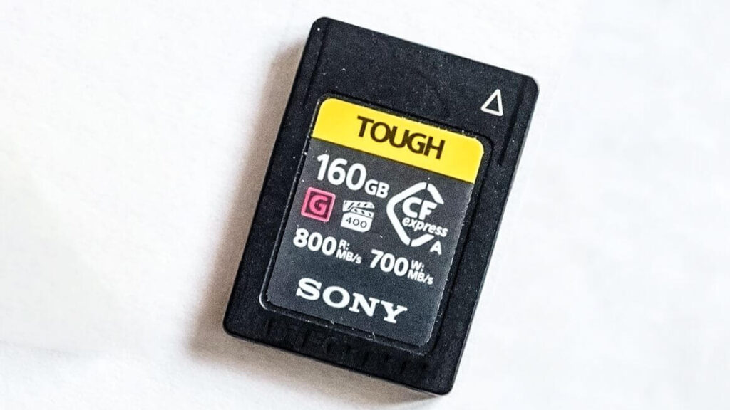 Карта памяти Sony CFexpress Type A 160GB Tough, скорость 800 MB/s